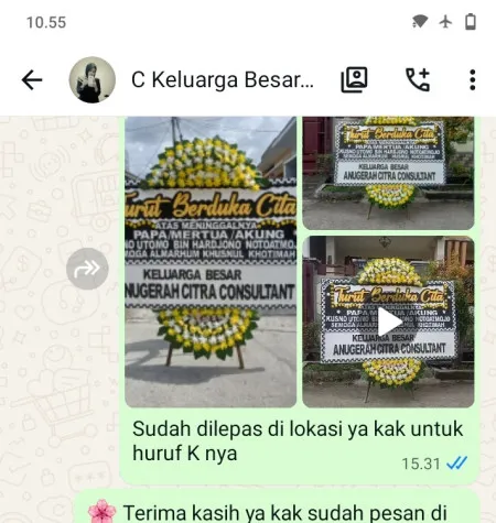 Pengiriman Papan Bunga Duka Drunten Kulon Gabuswetan